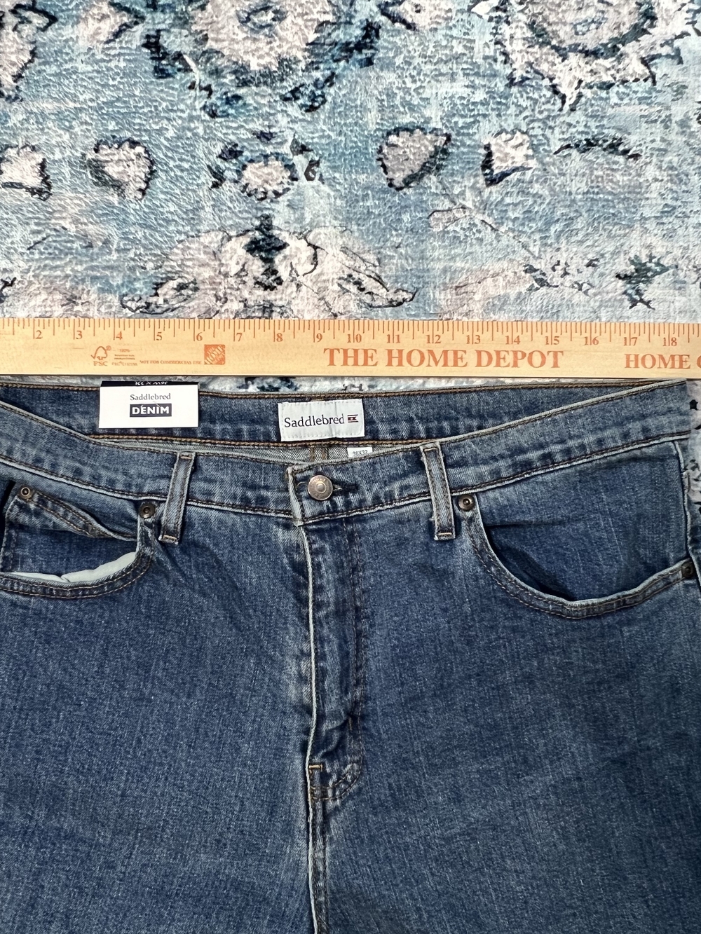 Saddlebred Relaxed Fit Men's Jeans in Dark Blue Wash 36Wx32L - Picture 9 of 9